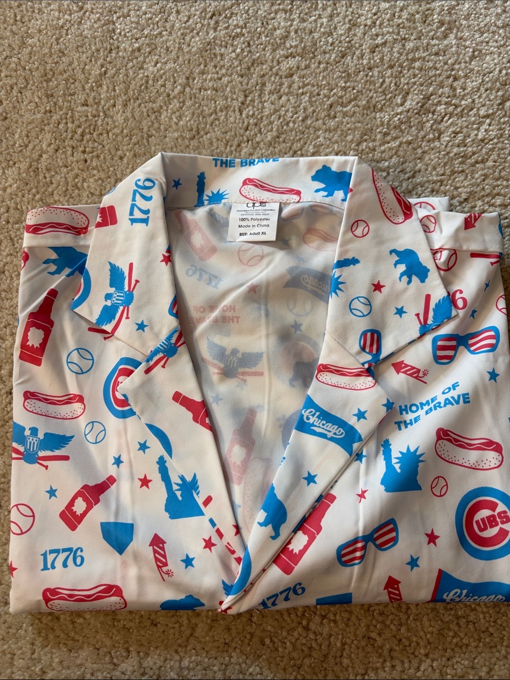 Chicago Cubs Jim Beam Short Sleeve Button Down Hawaiian Shirt -Adult Size XL New - Picture 12 of 12